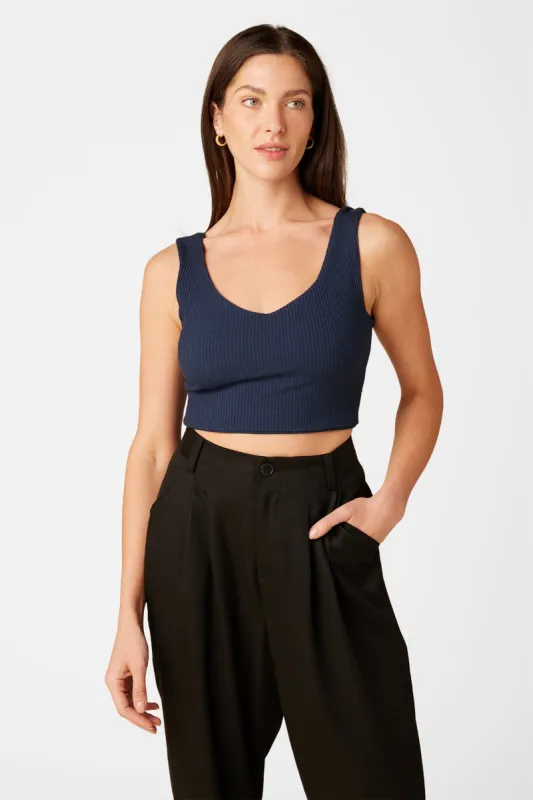 Rosa Paris Rib Tank - Ocean sold by Amour Vert