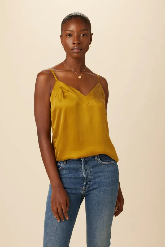 Barlow Cottonseed Cupro Cami - Gold sold by Amour Vert