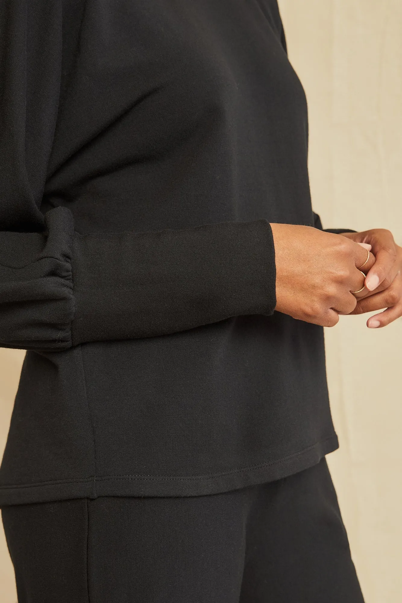 Makenna Luxe Fleece Top - Black sold by Amour Vert product image thumbnail 5