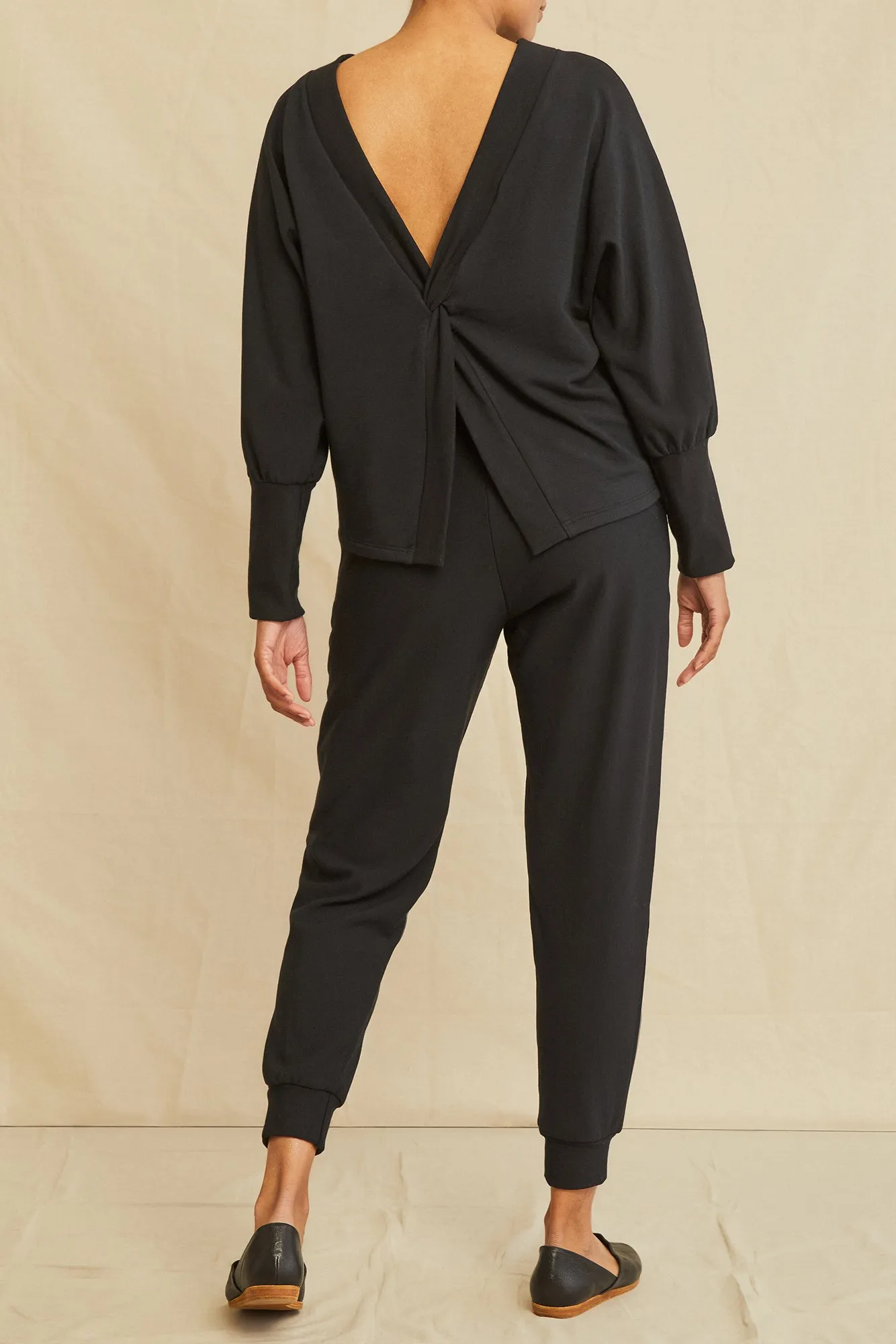 Makenna Luxe Fleece Top - Black sold by Amour Vert