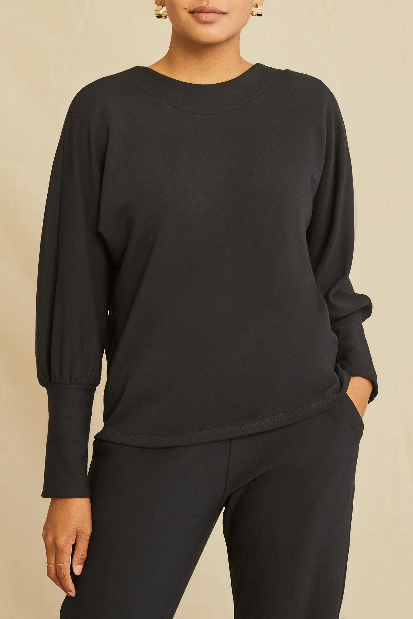 Makenna Luxe Fleece Top - Black sold by Amour Vert product image thumbnail 2