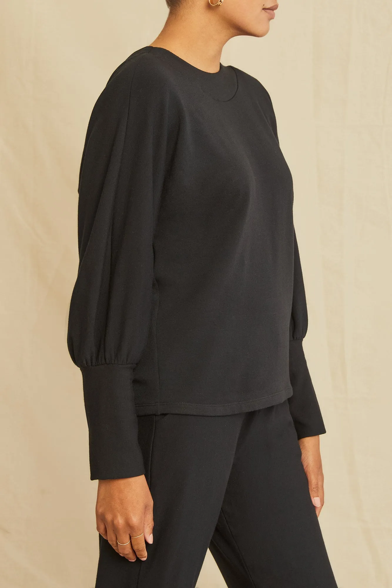 Makenna Luxe Fleece Top - Black sold by Amour Vert product image thumbnail 3