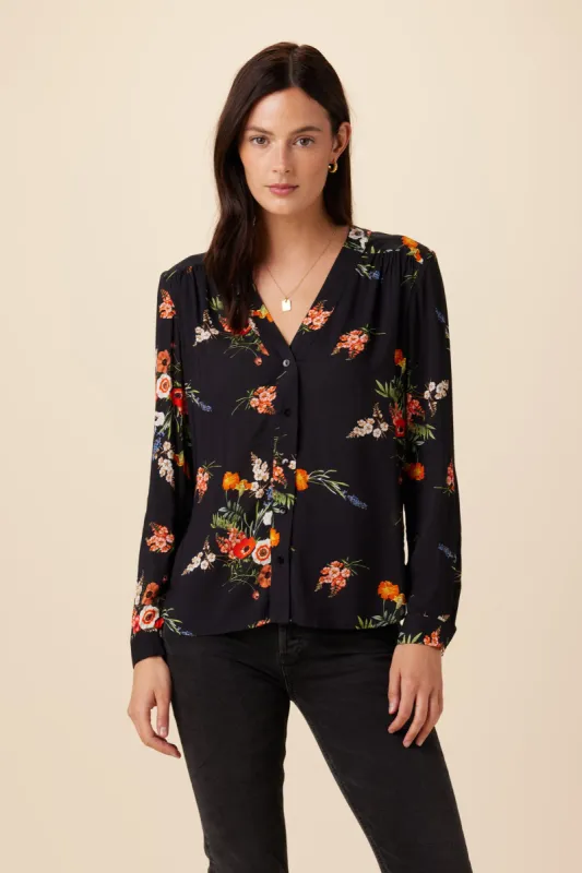 Kaya Ecovero Blouse - Treviso Orange sold by Amour Vert