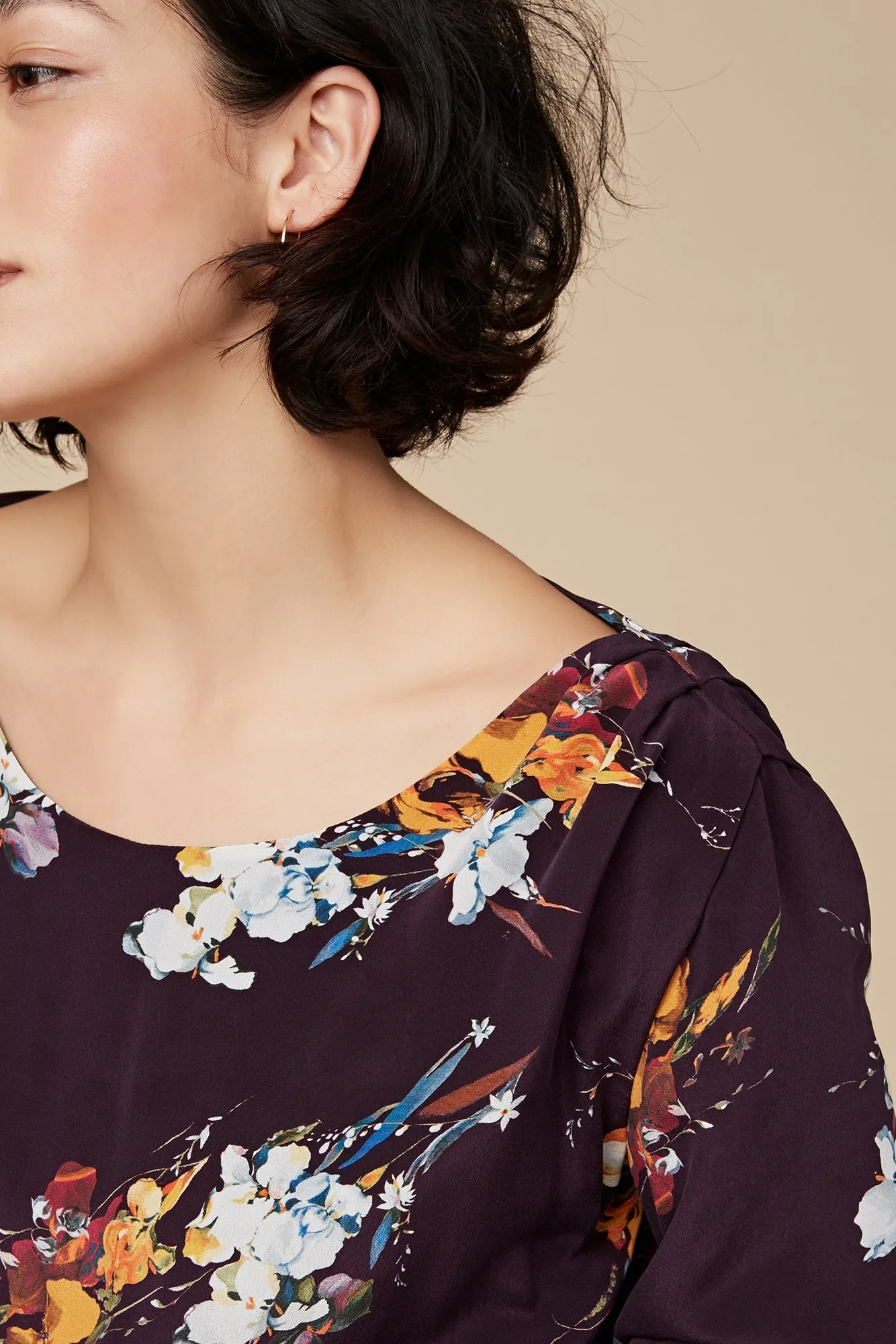 Arabella Silk Dress - Soiree Floral - ReAmour sold by Amour Vert product image thumbnail 5