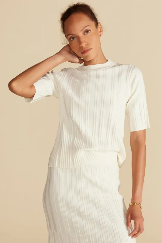 Mirabelle Novelty Top - Ivory sold by Amour Vert