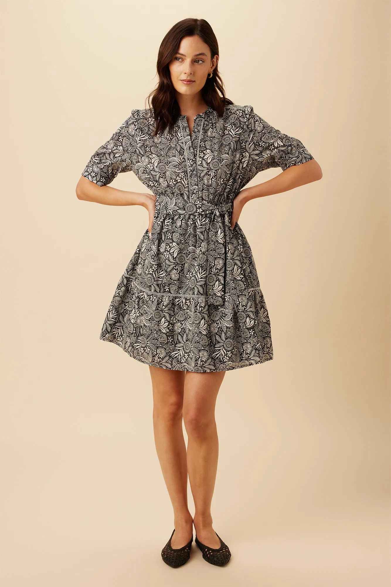 Malta Organic Cotton Dress - Nina Black sold by Amour Vert