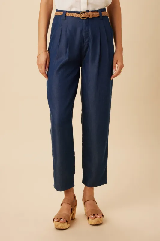 Larisa Denim Tencel Pant - Indigo sold by Amour Vert