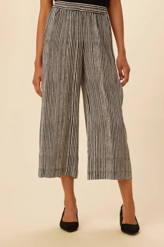 Salice Washable Silk Pants - Ink Stripe sold by Amour Vert