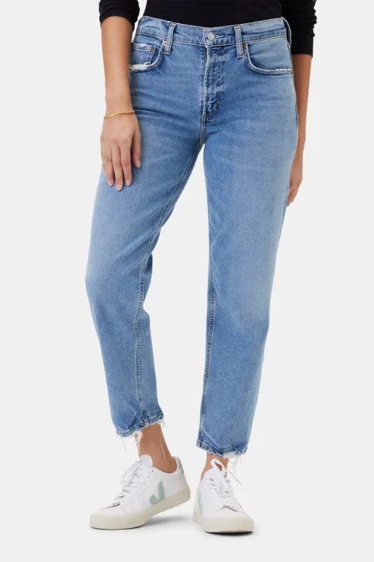 AGOLDE Kye Mid Rise Straight Crop Jean - Forseen sold by Amour Vert