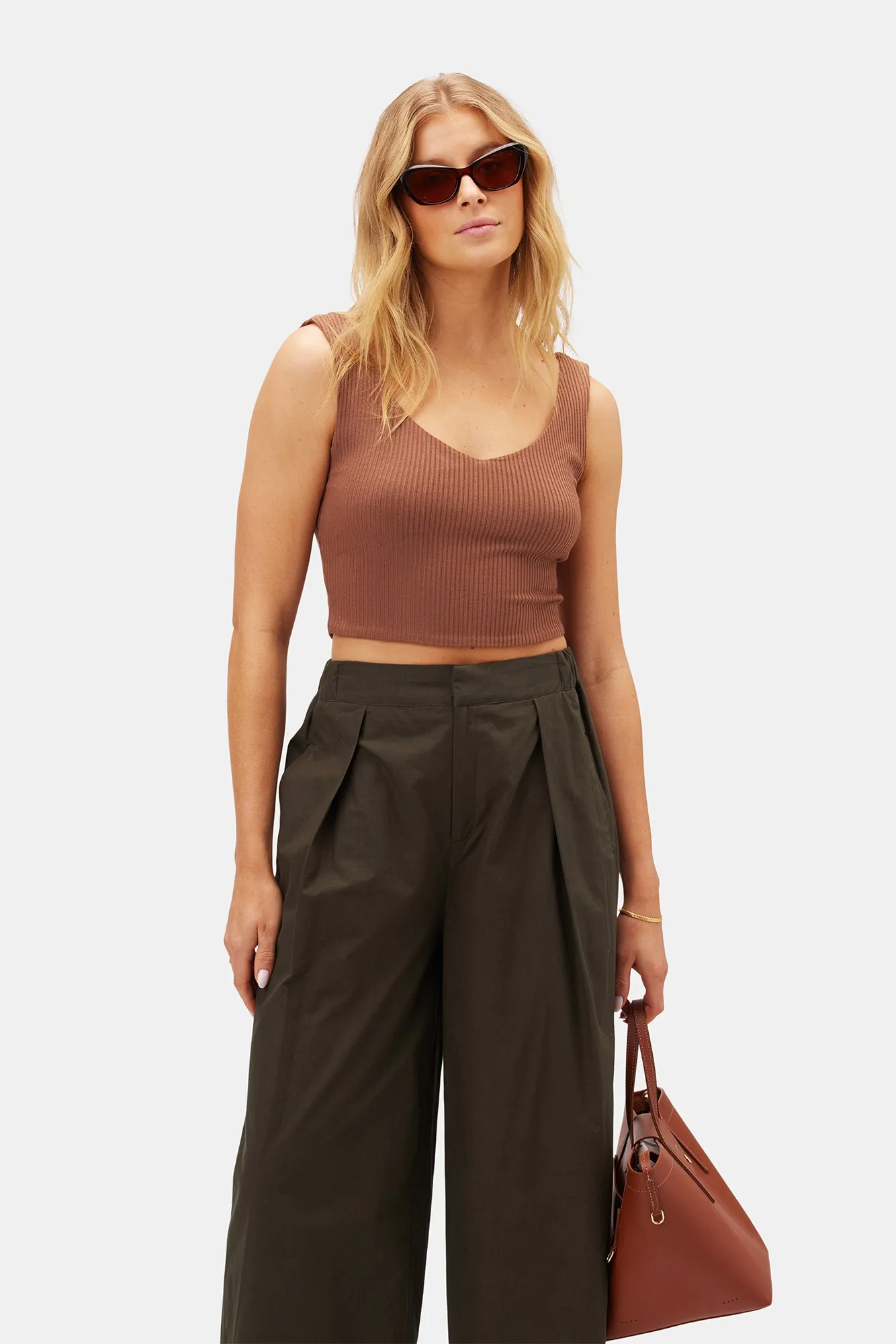 Rosa Paris Rib Tank - Cafe sold by Amour Vert product image thumbnail 5