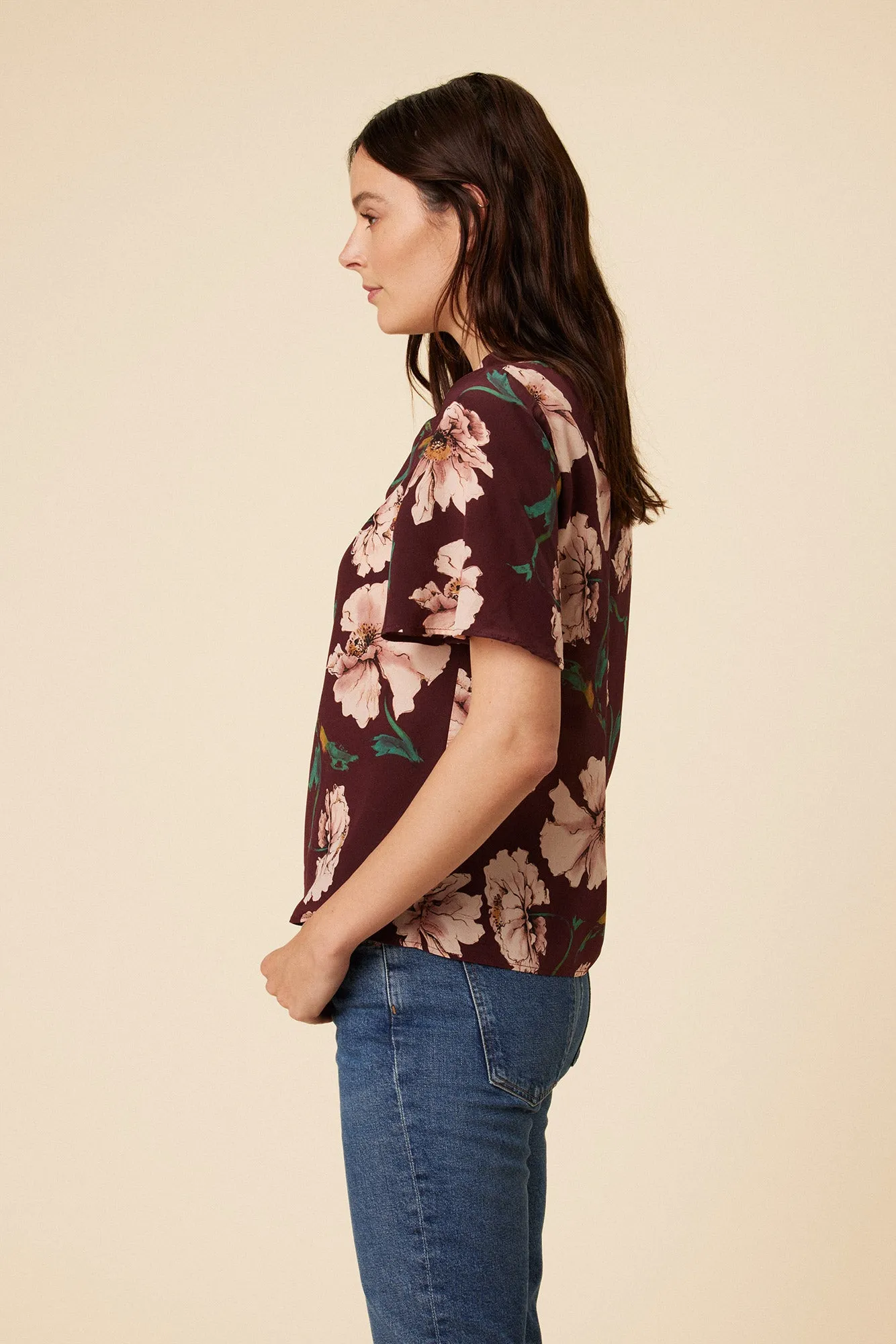 Seville Washable Silk Blouse - Paysage Sepia sold by Amour Vert product image thumbnail 2