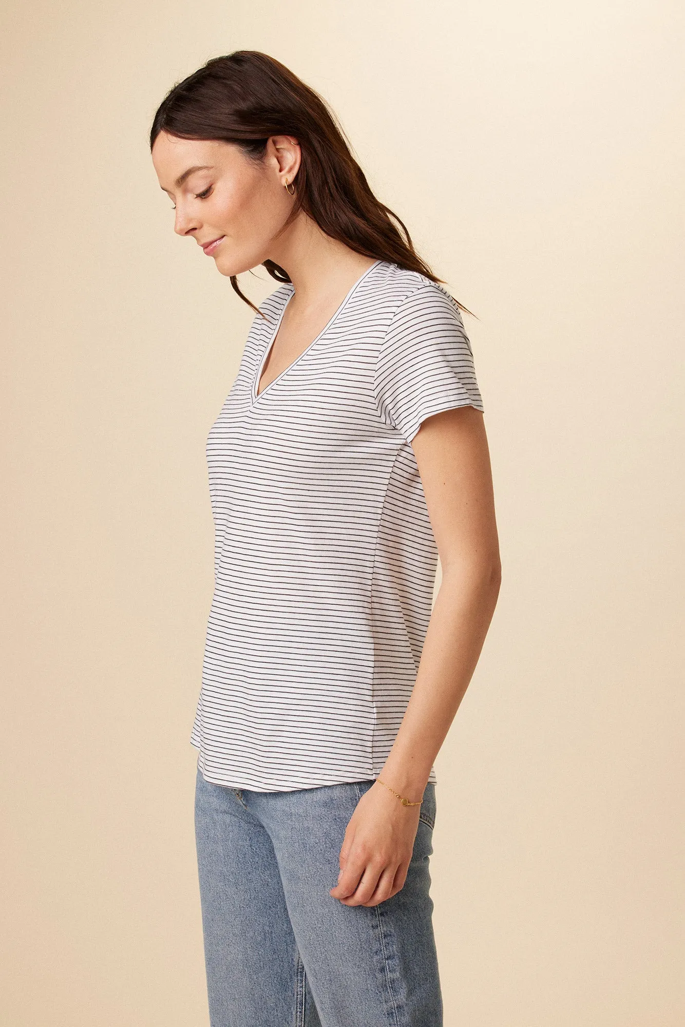 Joline Tee - Gigi White Stripe sold by Amour Vert product image thumbnail 2