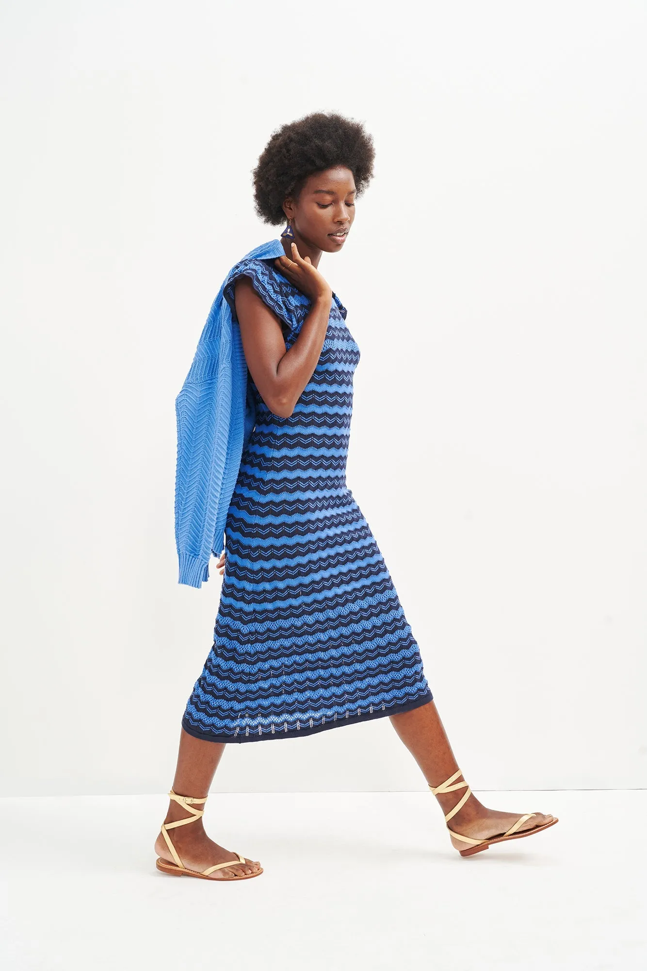 Betsy Organic Cotton Dress - Navy Tonal sold by Amour Vert product image thumbnail 2