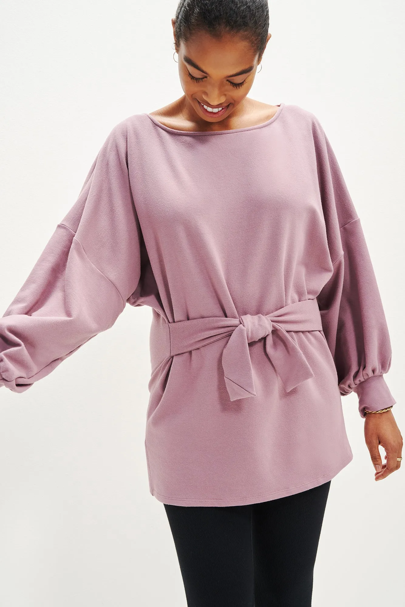Fleur Reverie Terry Sweatshirt - Lavender sold by Amour Vert product image thumbnail 3