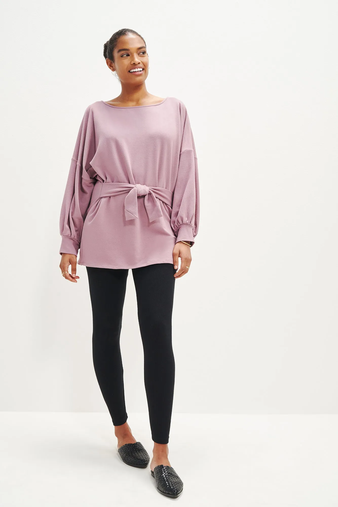 Fleur Reverie Terry Sweatshirt - Lavender sold by Amour Vert product image thumbnail 2