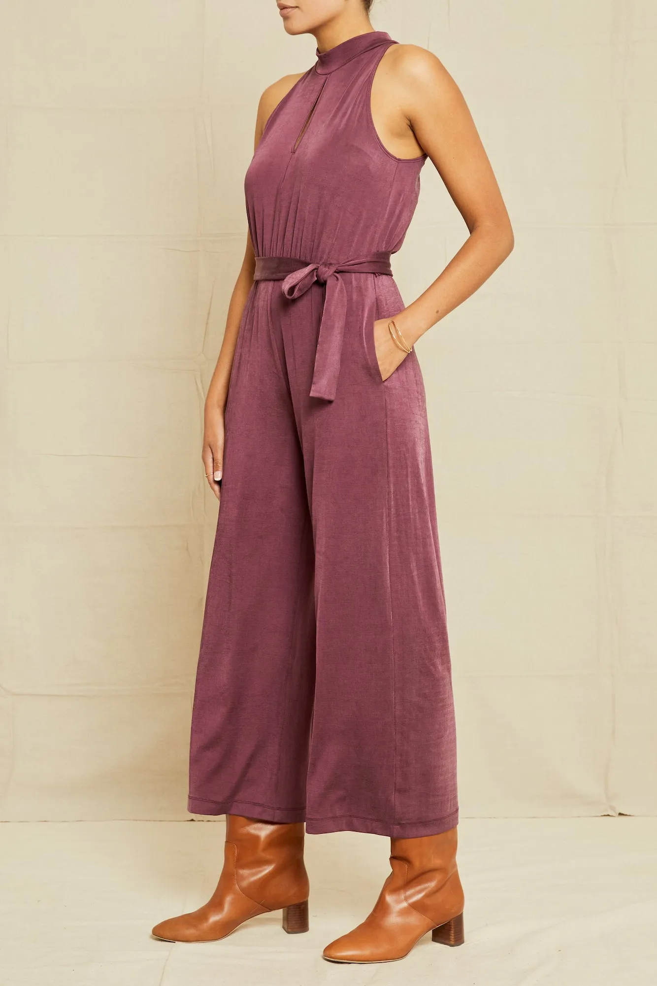Georgina Tencel Luxe Jumpsuit - Pinot sold by Amour Vert product image thumbnail 2