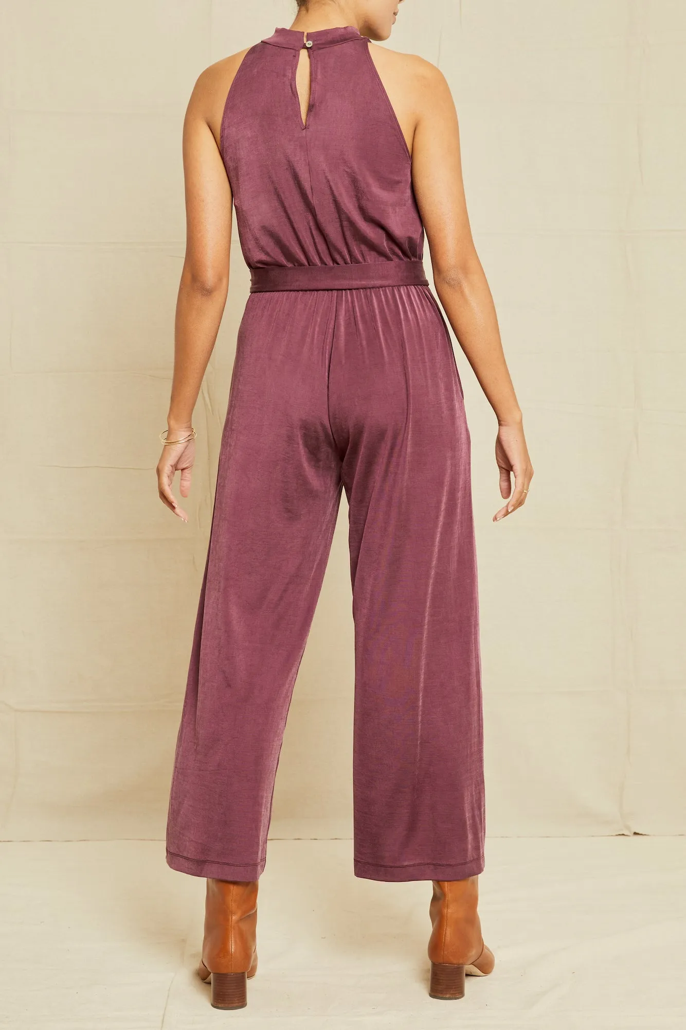 Georgina Tencel Luxe Jumpsuit - Pinot sold by Amour Vert product image thumbnail 3