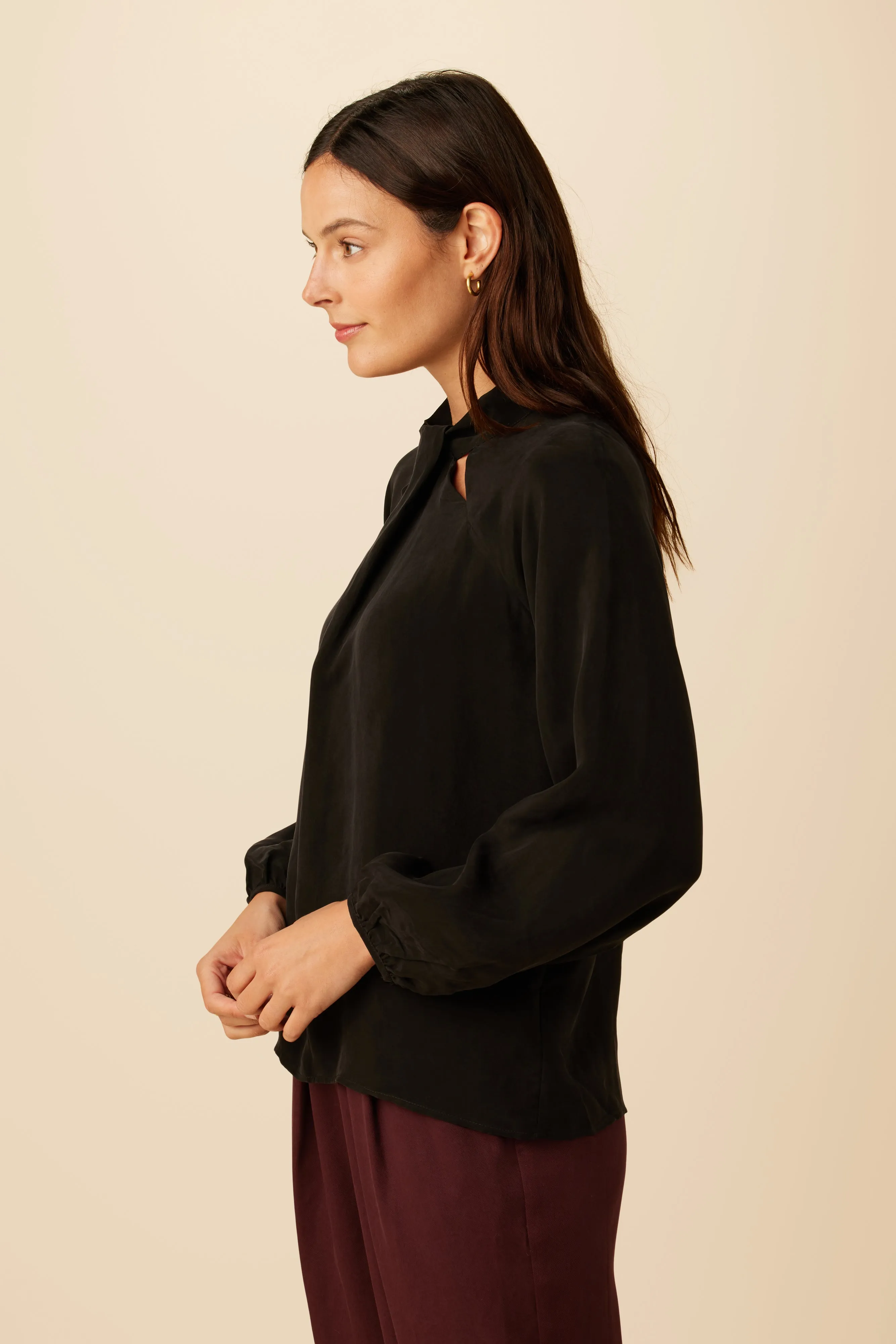 Papillon Cottonseed Cupro Blouse - Black sold by Amour Vert product image thumbnail 5