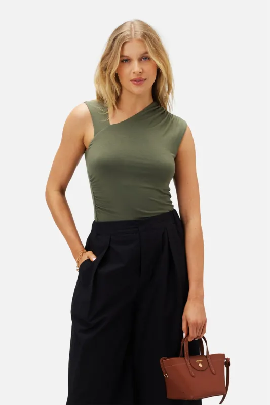 Monique Modal Tank - Olive Green sold by Amour Vert