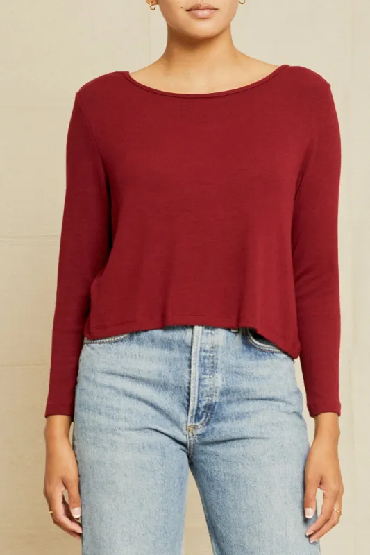 Ines Dream Rib Top - Mulberry sold by Amour Vert