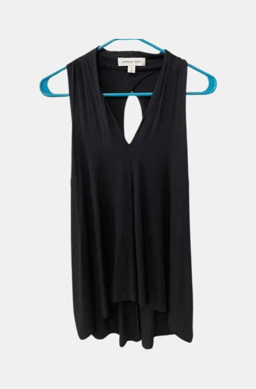 Aggy Sleeveless Top - Black - ReAmour sold by Amour Vert