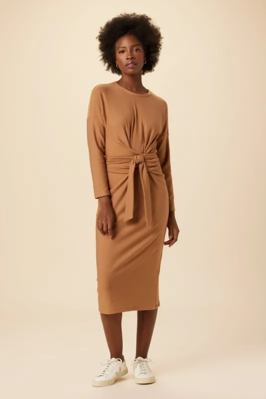 Russo Luxe Fleece Dress - Camel sold by Amour Vert