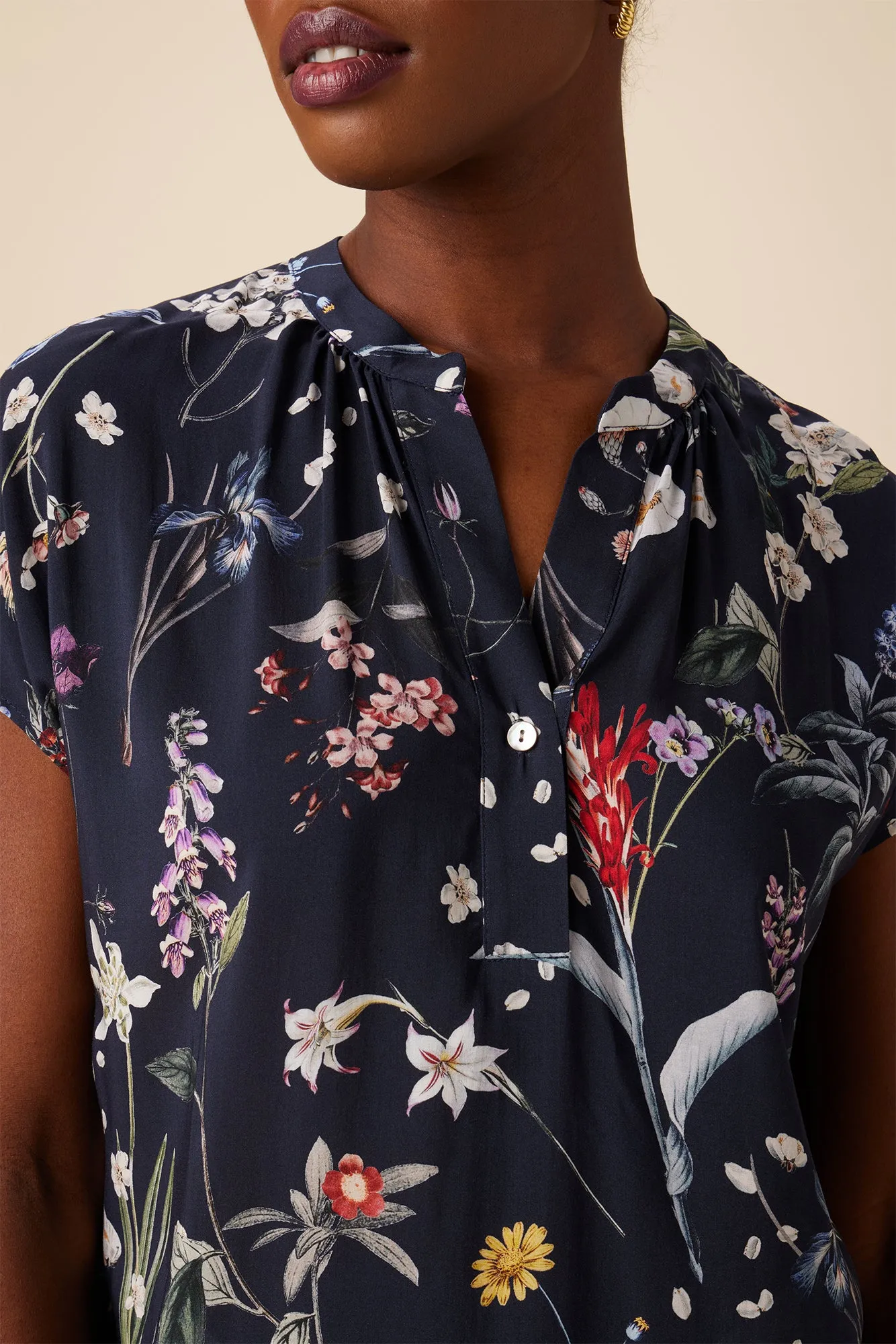 Renata Ecovero Blouse - Gemini Navy sold by Amour Vert product image thumbnail 4