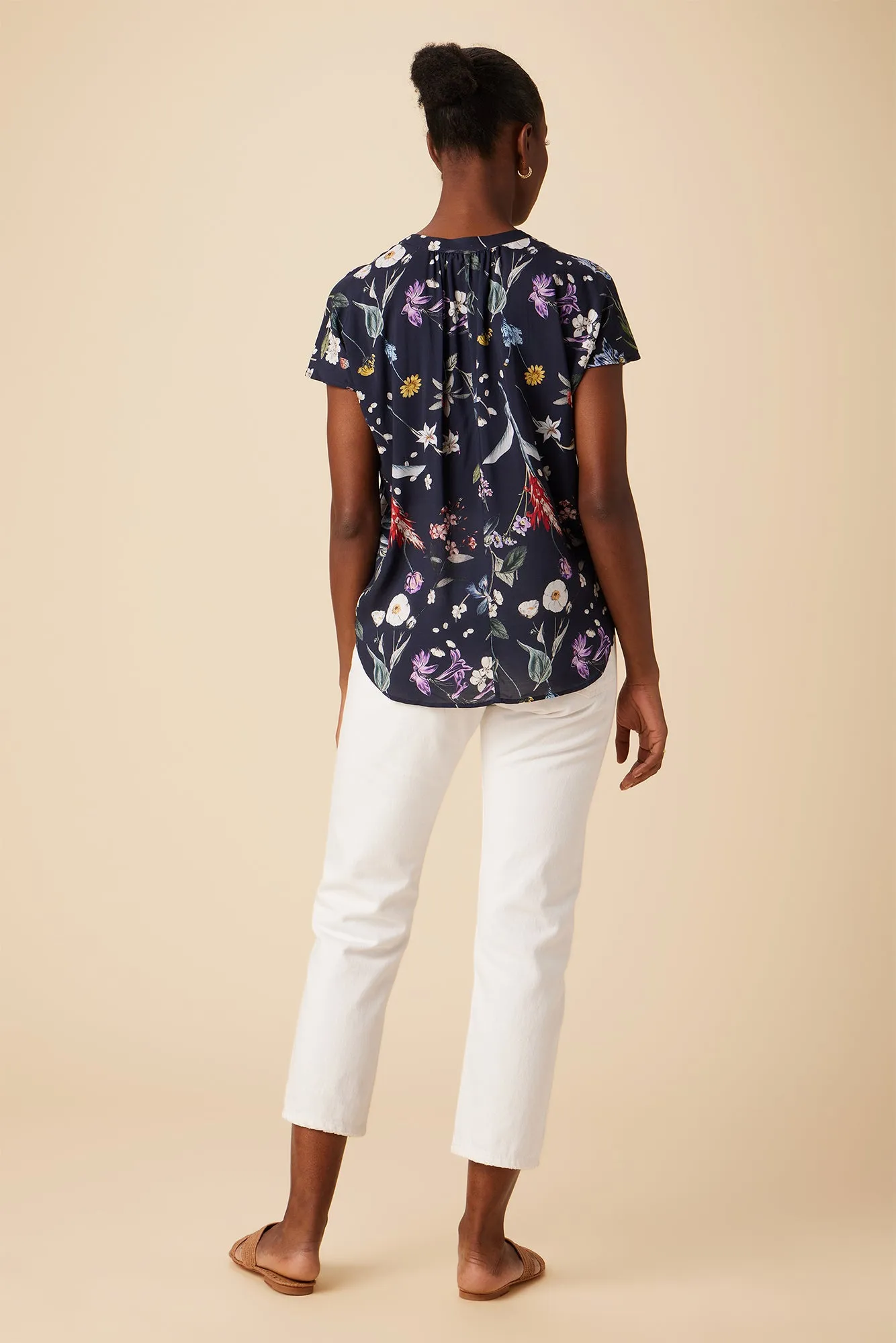 Renata Ecovero Blouse - Gemini Navy sold by Amour Vert product image thumbnail 3