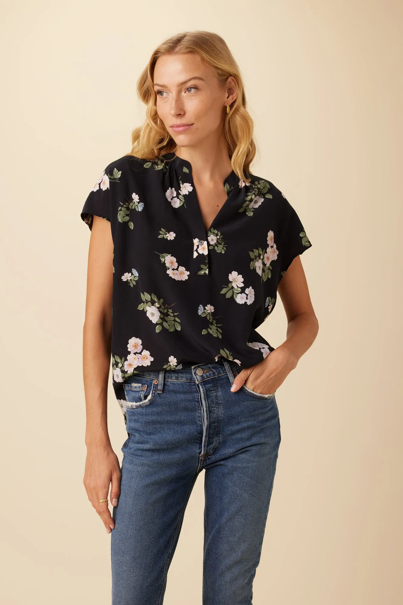 Renata Washable Silk Blouse - Ladera Floral sold by Amour Vert