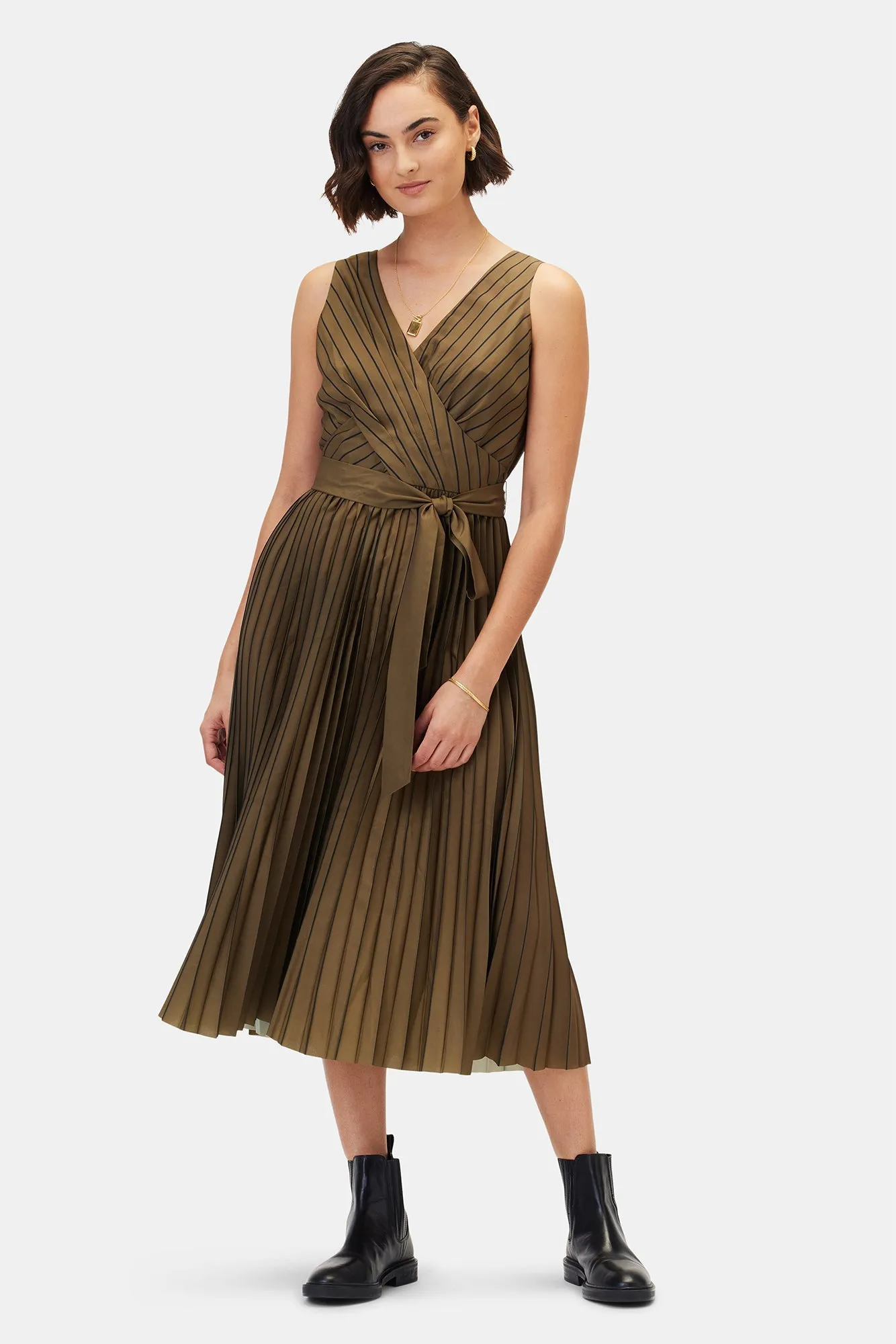 Cambria Dress - Bronzed Olive - ReAmour sold by Amour Vert
