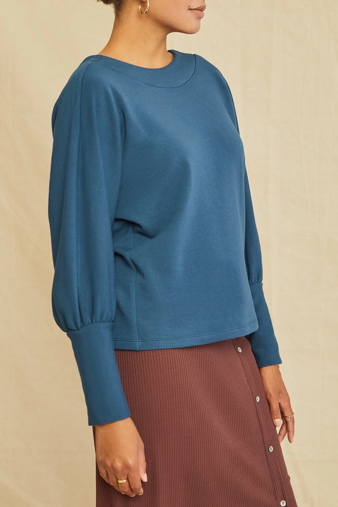 Makenna Luxe Fleece Top - Azure sold by Amour Vert product image thumbnail 2