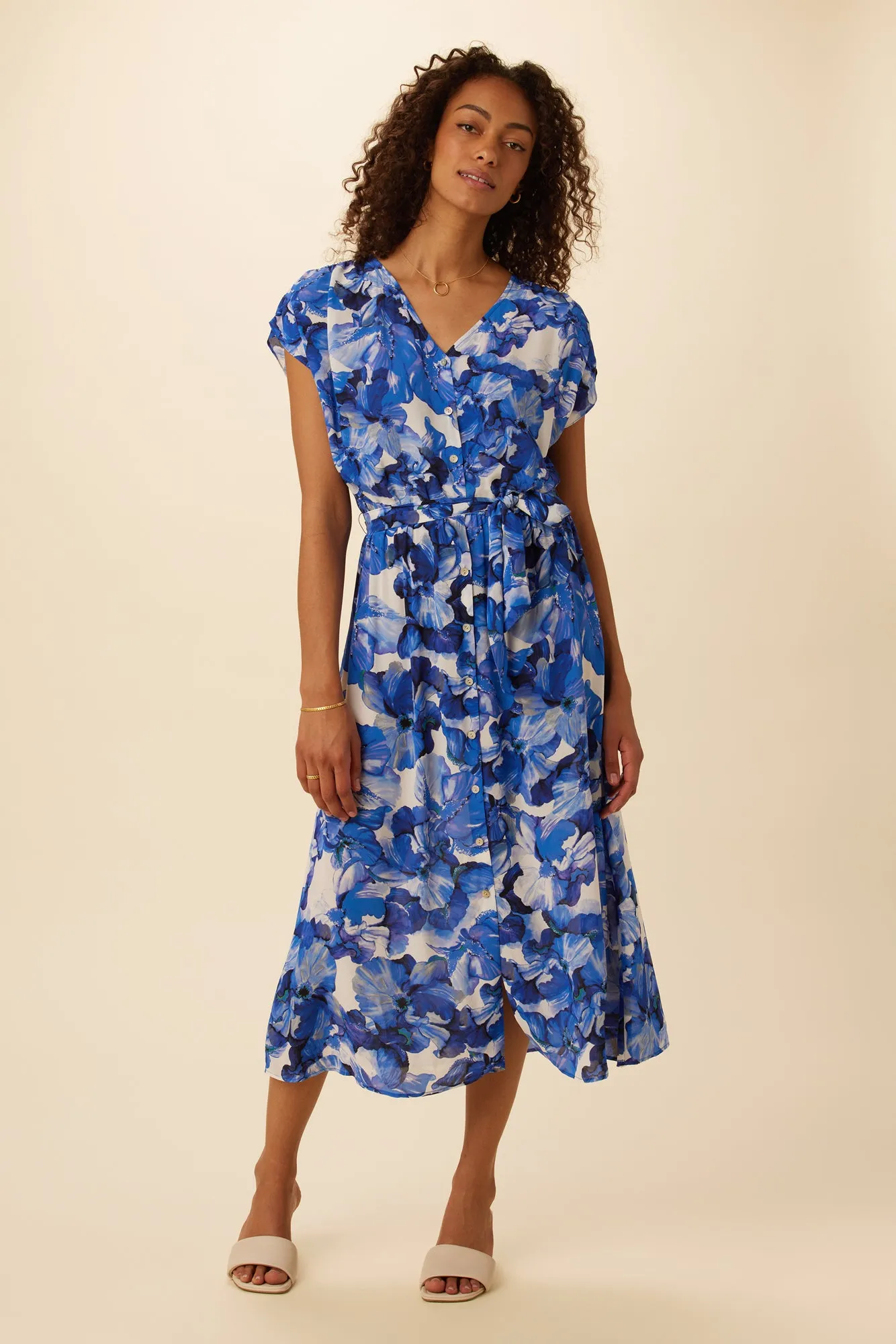 Marianna Viscose Crepe Dress - Cecily Floral sold by Amour Vert