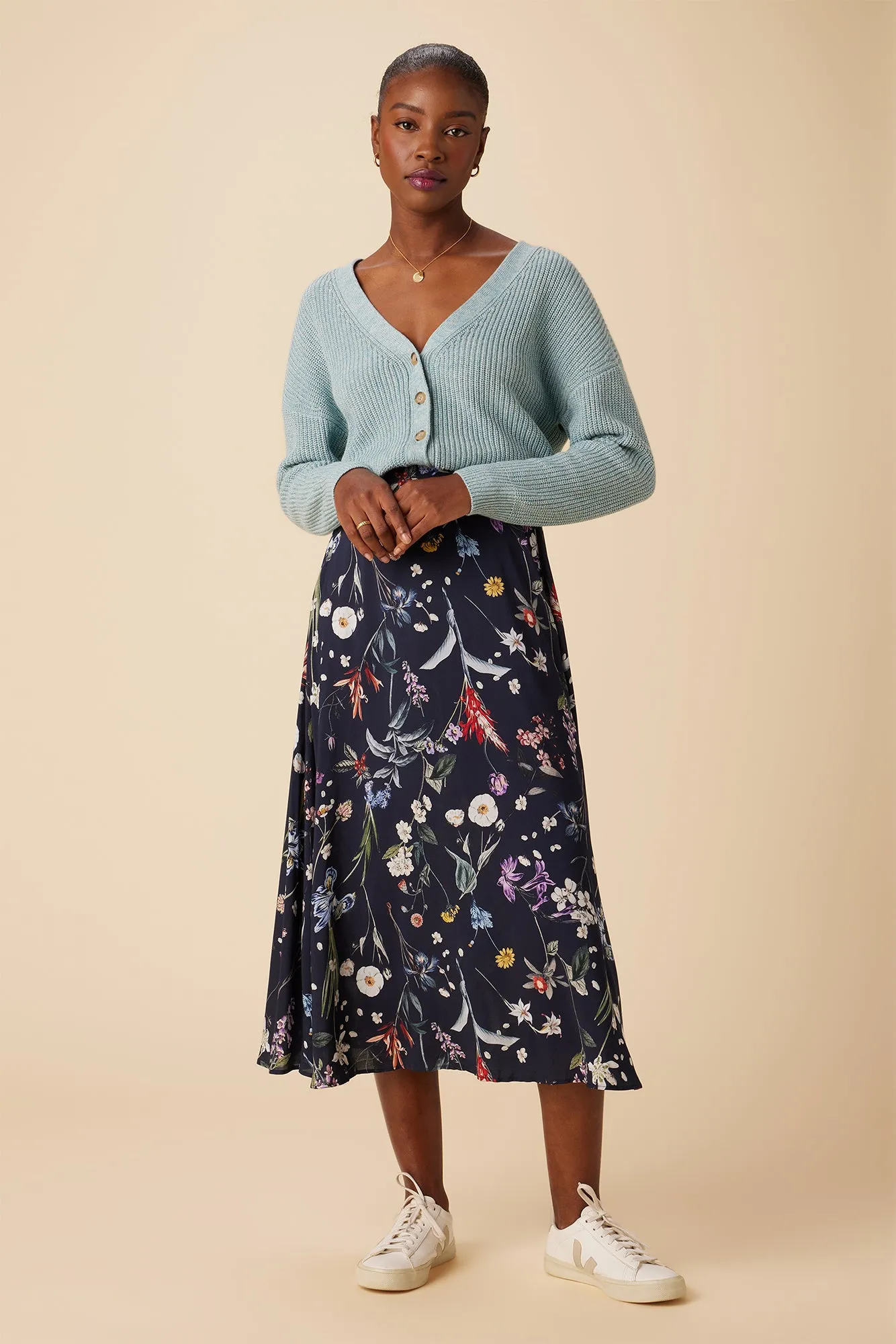 Blaze Ecovero Skirt - Gemini Navy sold by Amour Vert product image thumbnail 2