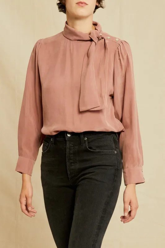 Olivet Cottonseed Cupro Blouse - Quartz - ReAmour sold by Amour Vert