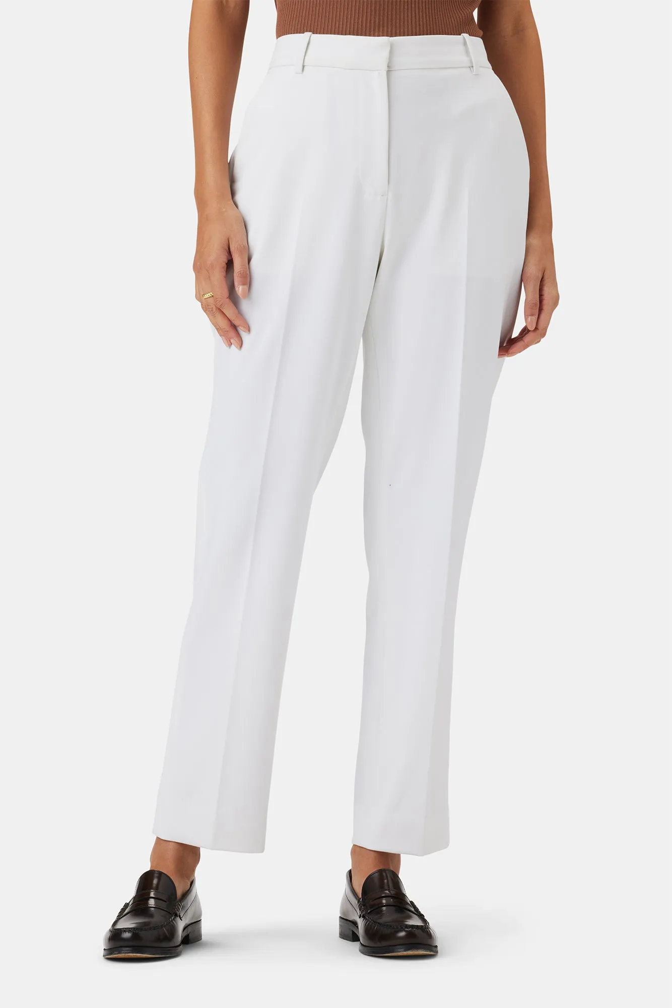 Taper Trouser - White sold by Amour Vert