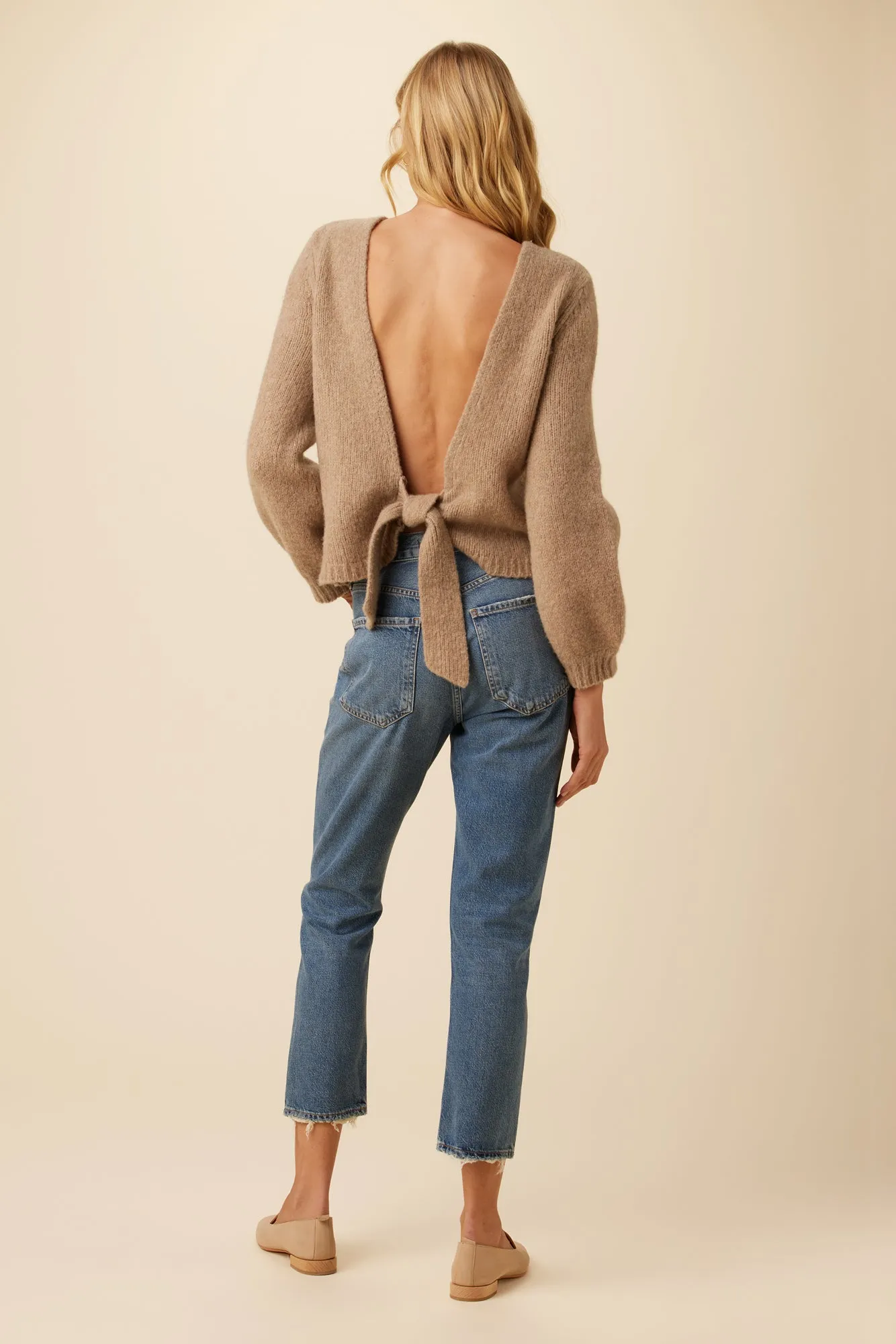 Landon Eco Wool Blend Cardigan - Tan sold by Amour Vert product image thumbnail 4