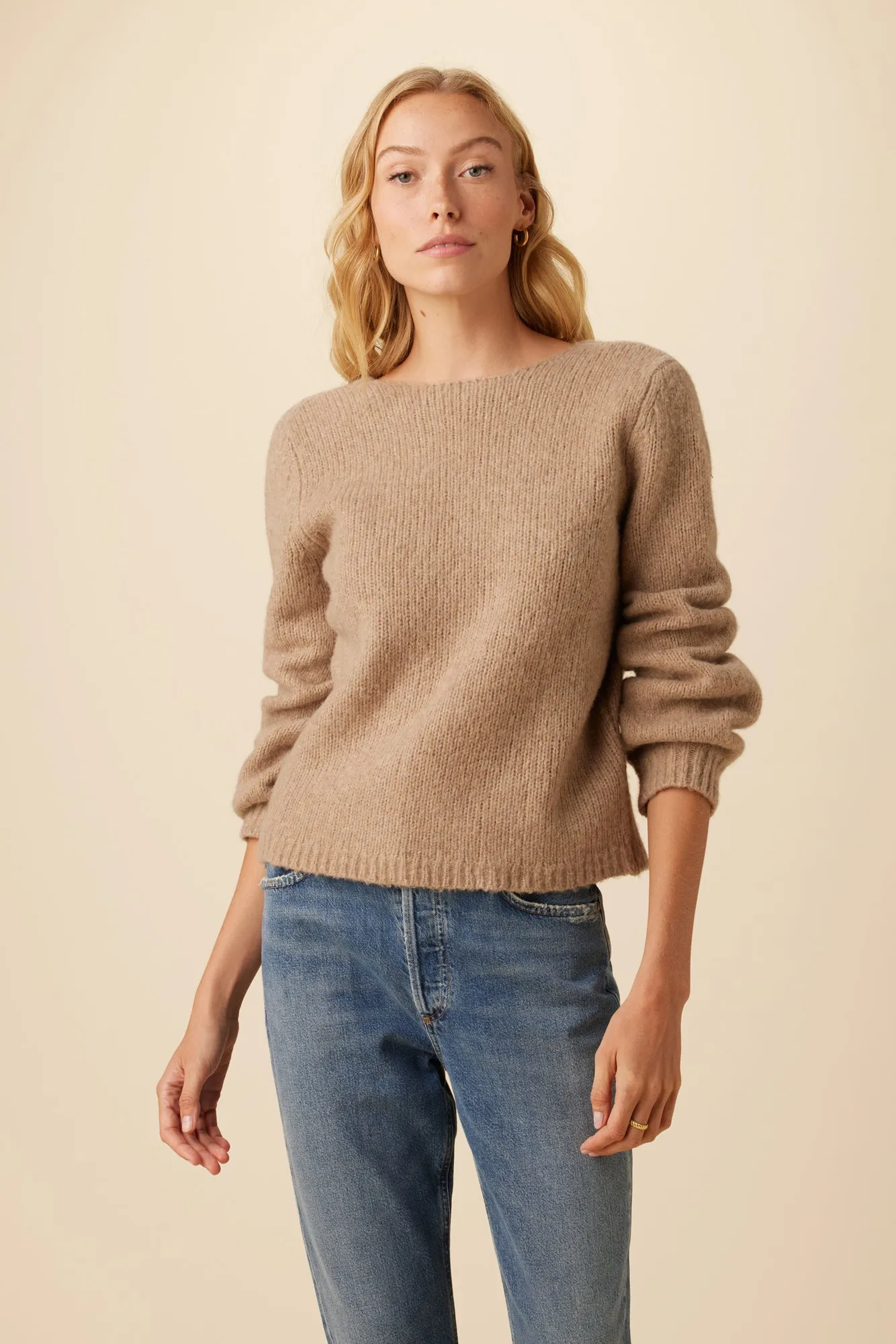 Landon Eco Wool Blend Cardigan - Tan sold by Amour Vert product image thumbnail 2