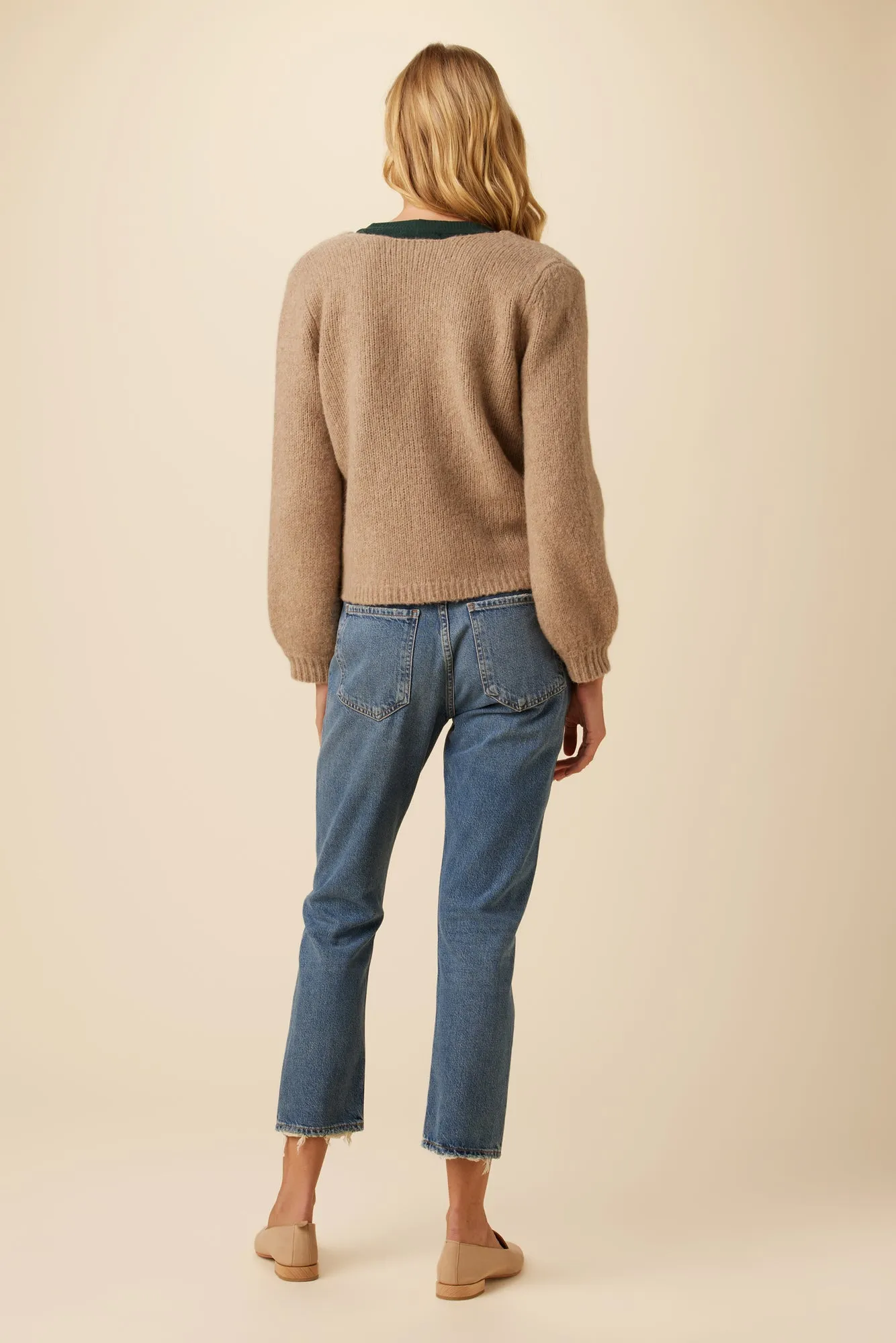 Landon Eco Wool Blend Cardigan - Tan sold by Amour Vert product image thumbnail 5