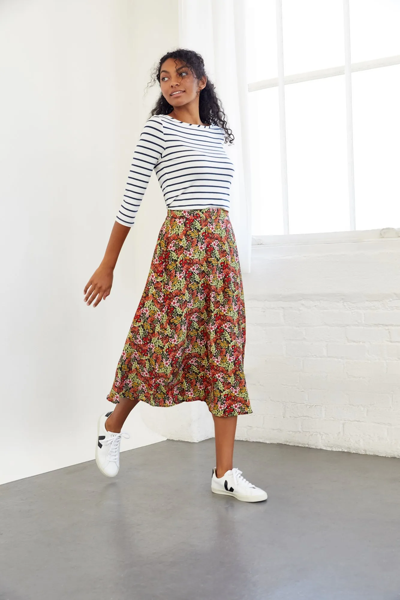 Poppy Skirt - Meadow Floral sold by Amour Vert