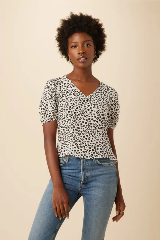 Juliana Washable Silk Blouse - Tiger Eye Silver sold by Amour Vert