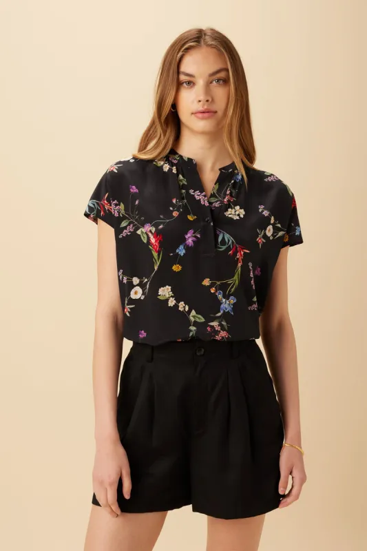 Renata Washable Silk Blouse - Marin Floral sold by Amour Vert