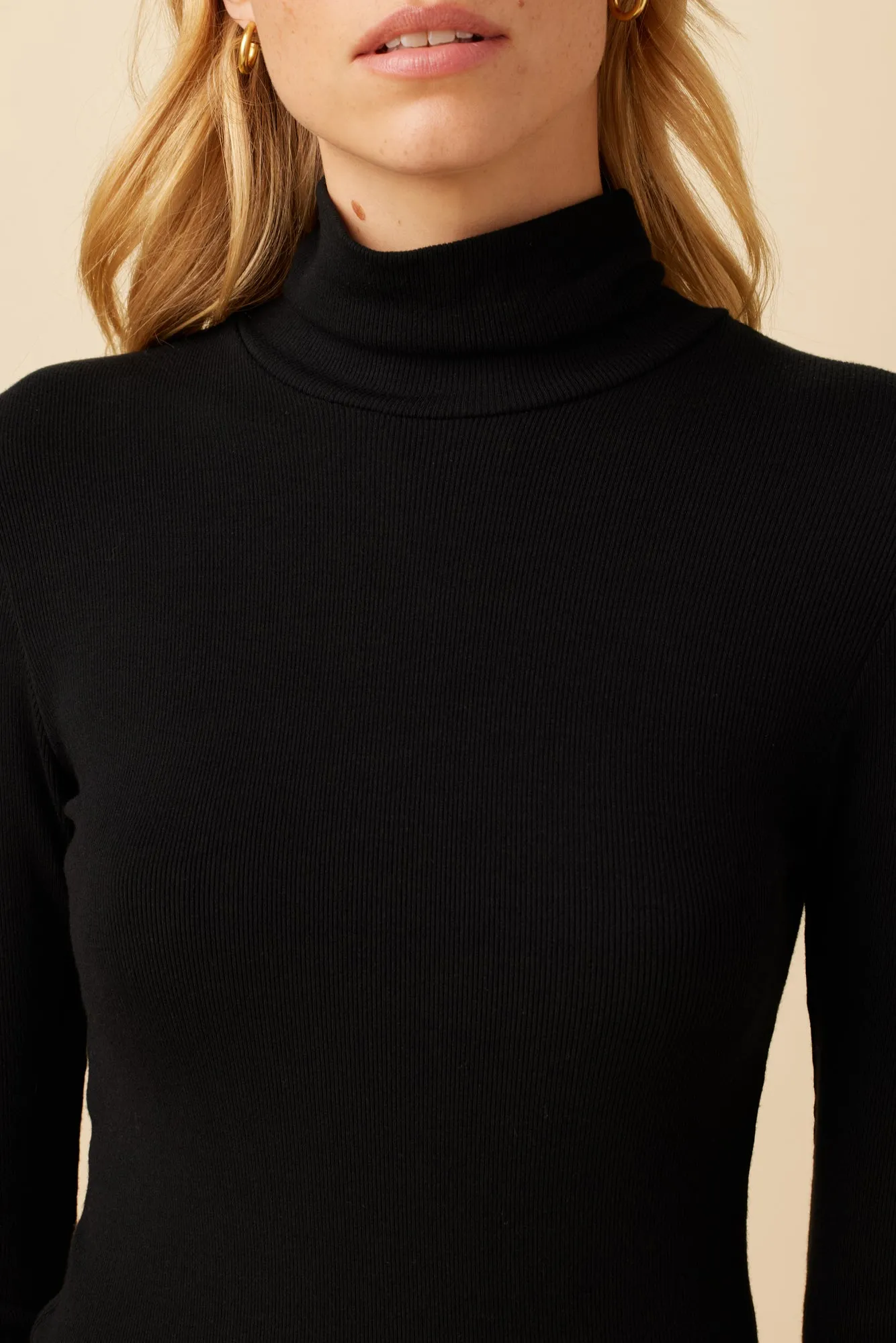 Flannery Dream Rib Turtleneck - Black sold by Amour Vert product image thumbnail 4