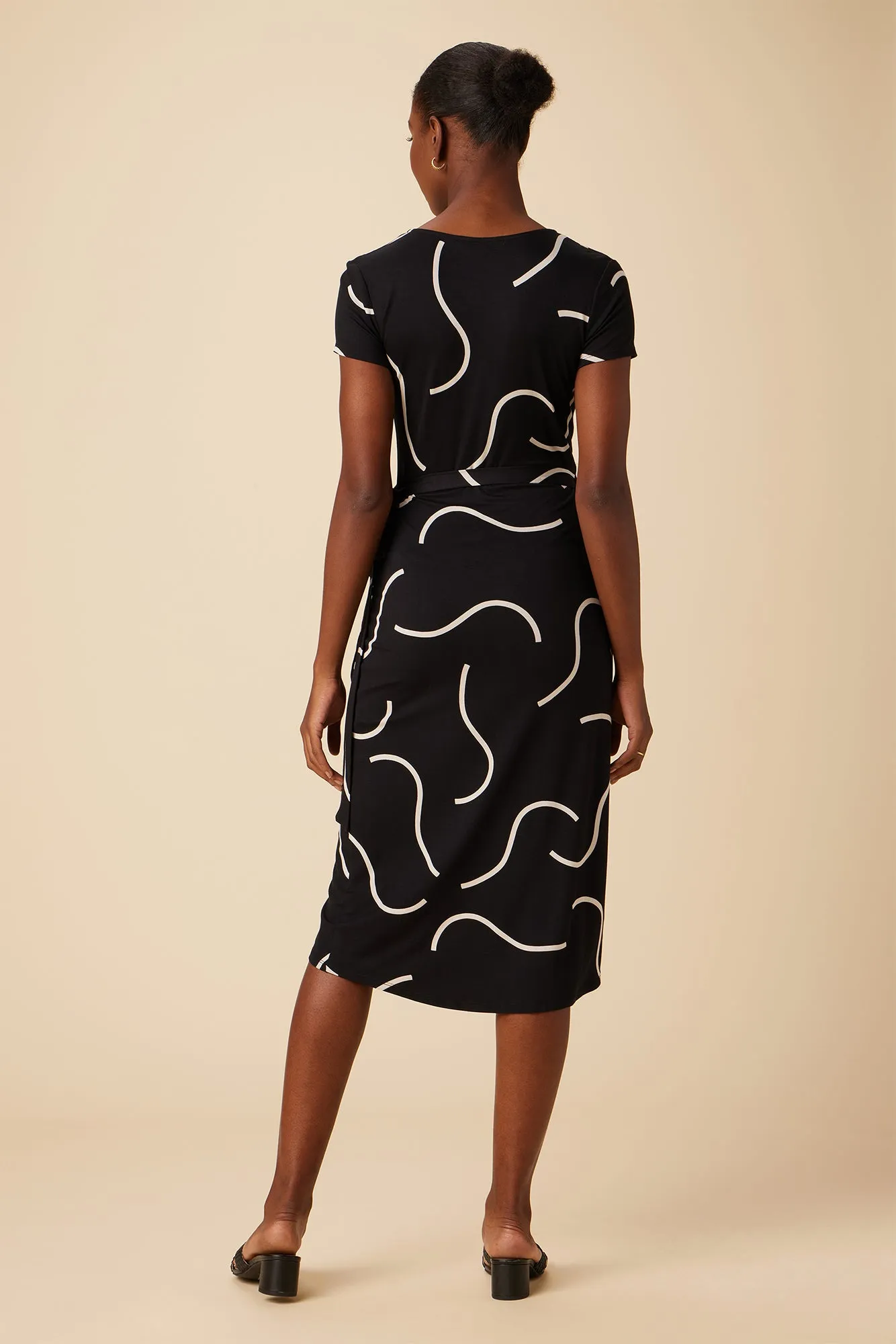 Betsyn Viscose Knit Dress - Waves sold by Amour Vert product image thumbnail 3