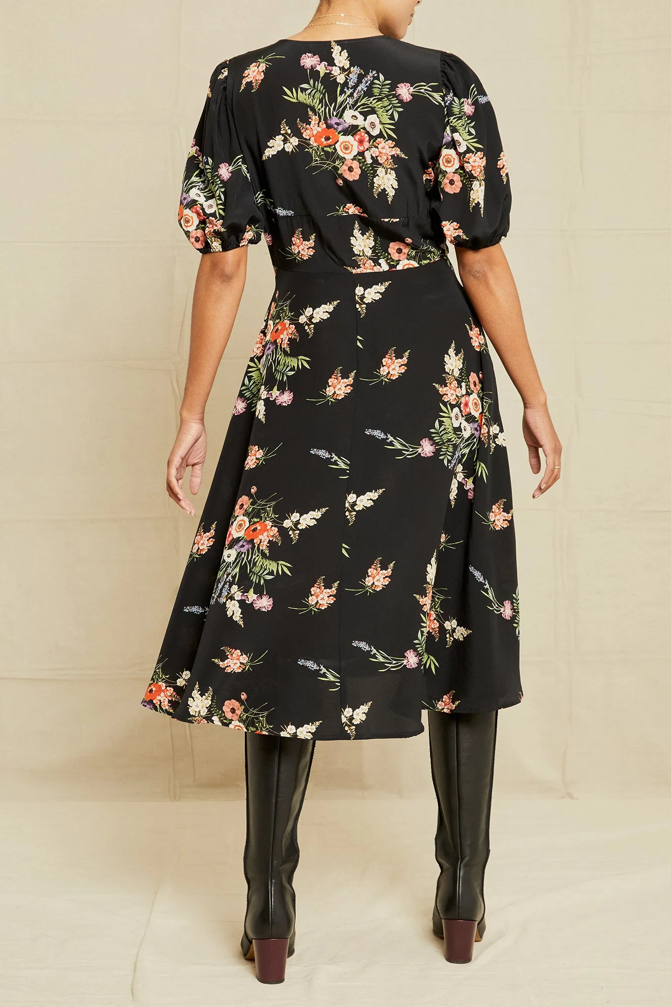 Odette Washable Silk Dress - Treviso Floral sold by Amour Vert product image thumbnail 3