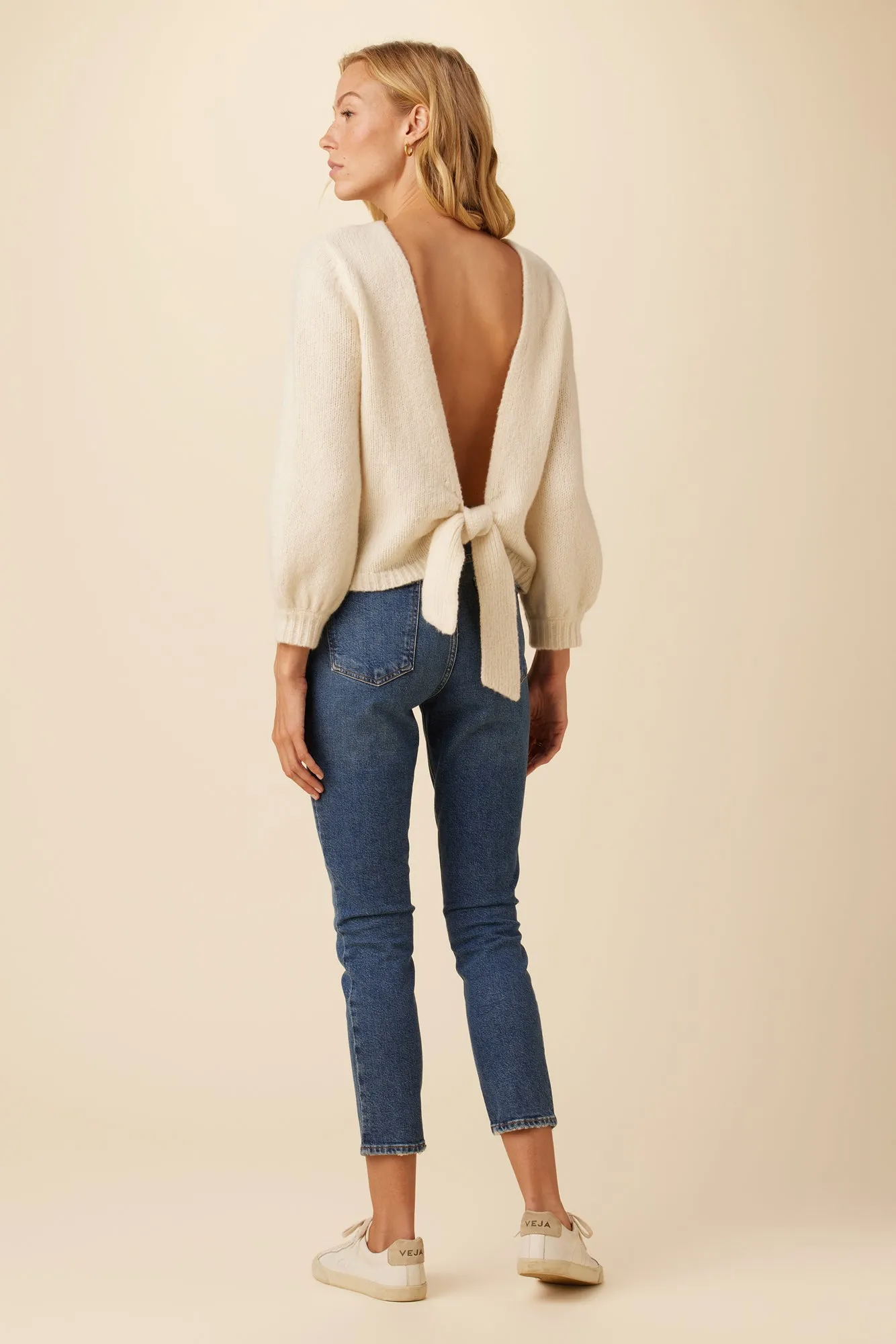 Landon Eco Wool Blend Cardigan - Ivory sold by Amour Vert product image thumbnail 2