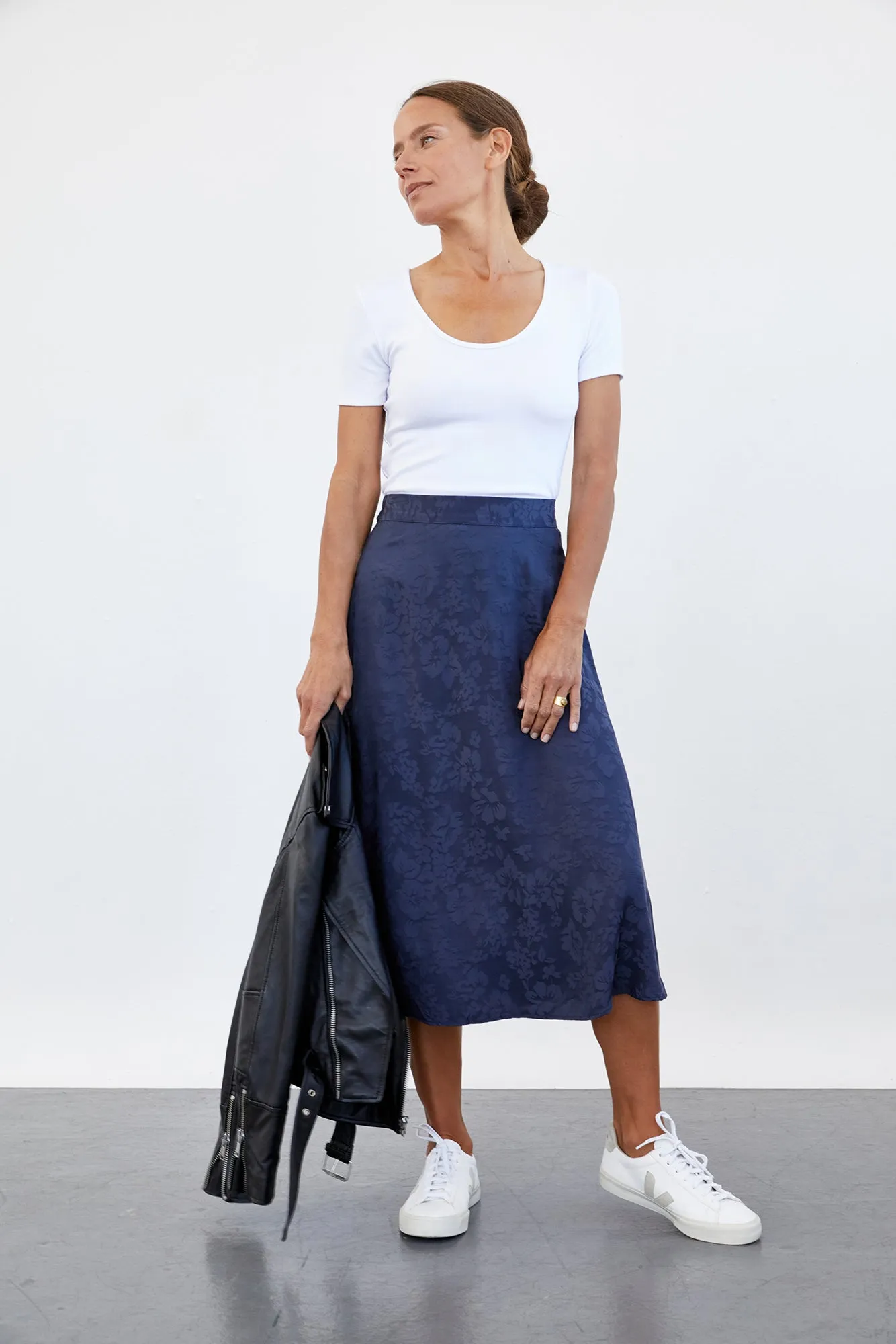 Poppy Skirt - Beryl Navy sold by Amour Vert product image thumbnail 5