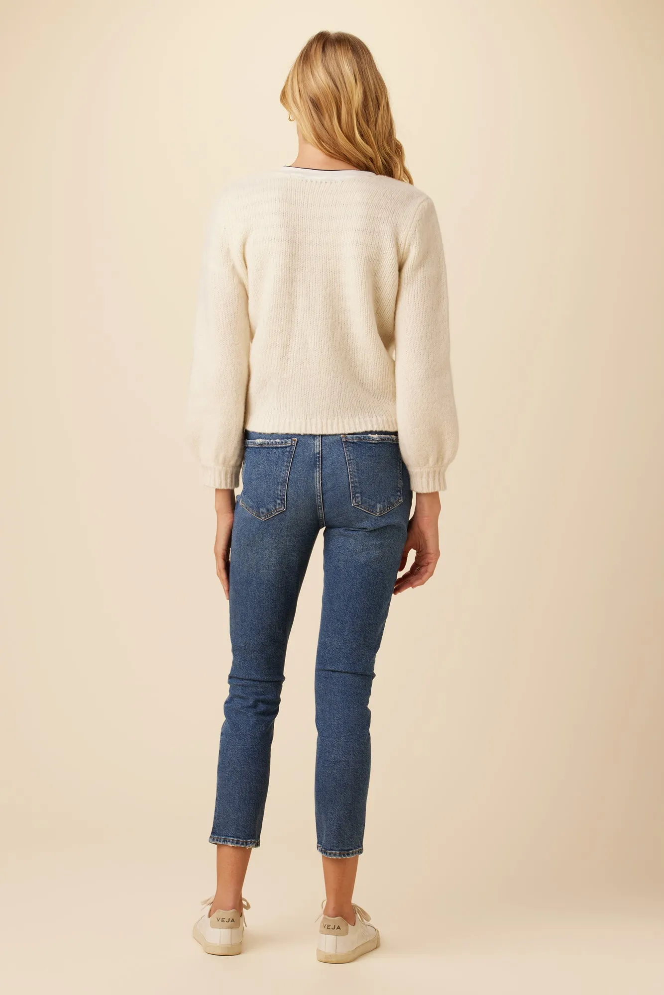 Landon Eco Wool Blend Cardigan - Ivory sold by Amour Vert product image thumbnail 5