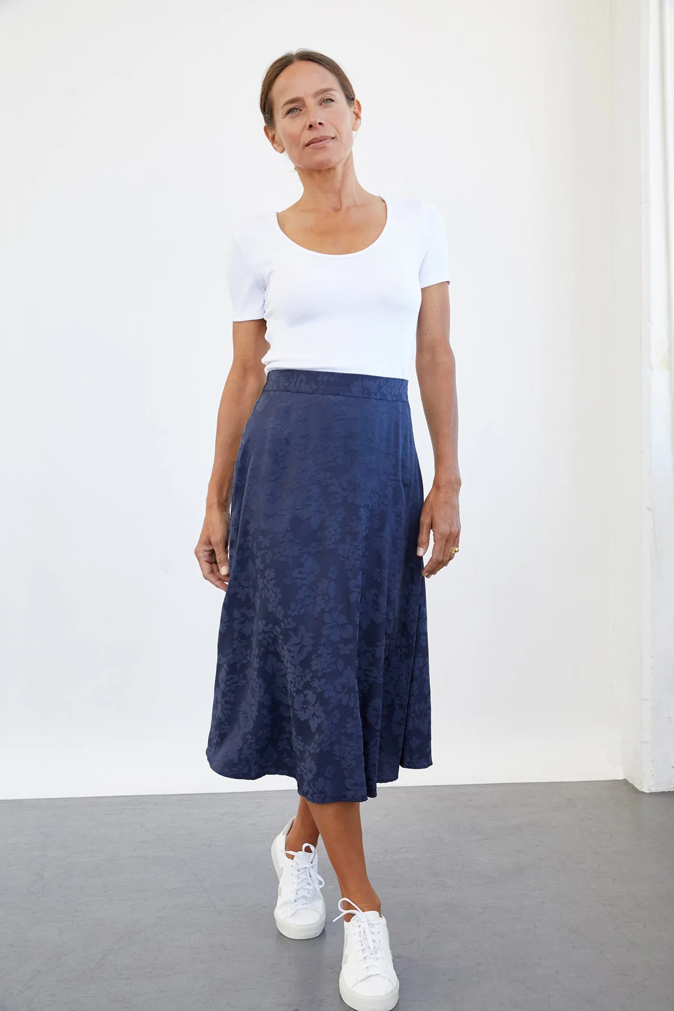 Poppy Skirt - Beryl Navy sold by Amour Vert product image thumbnail 4