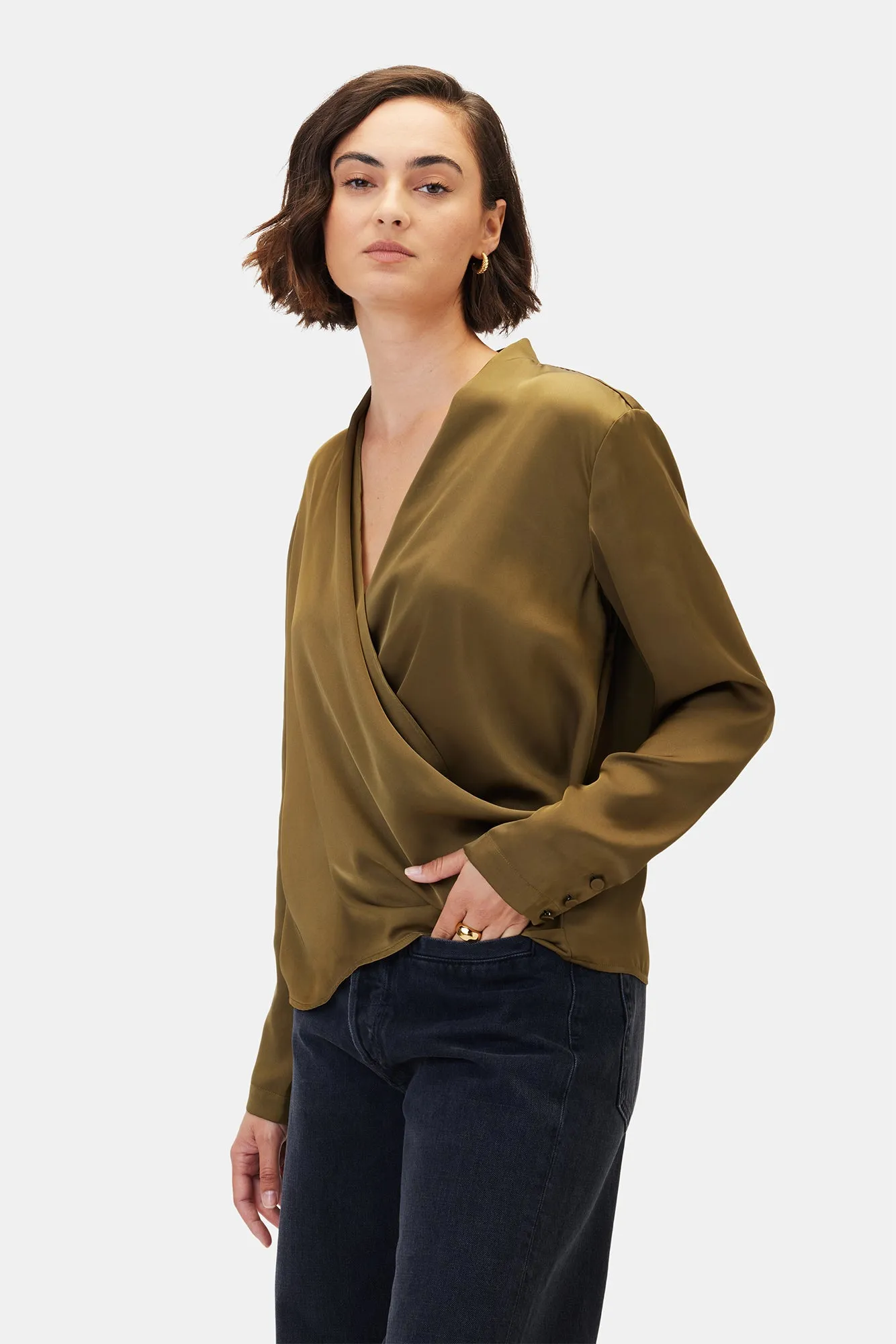 Calais Blouse - Bronzed Olive sold by Amour Vert product image thumbnail 2