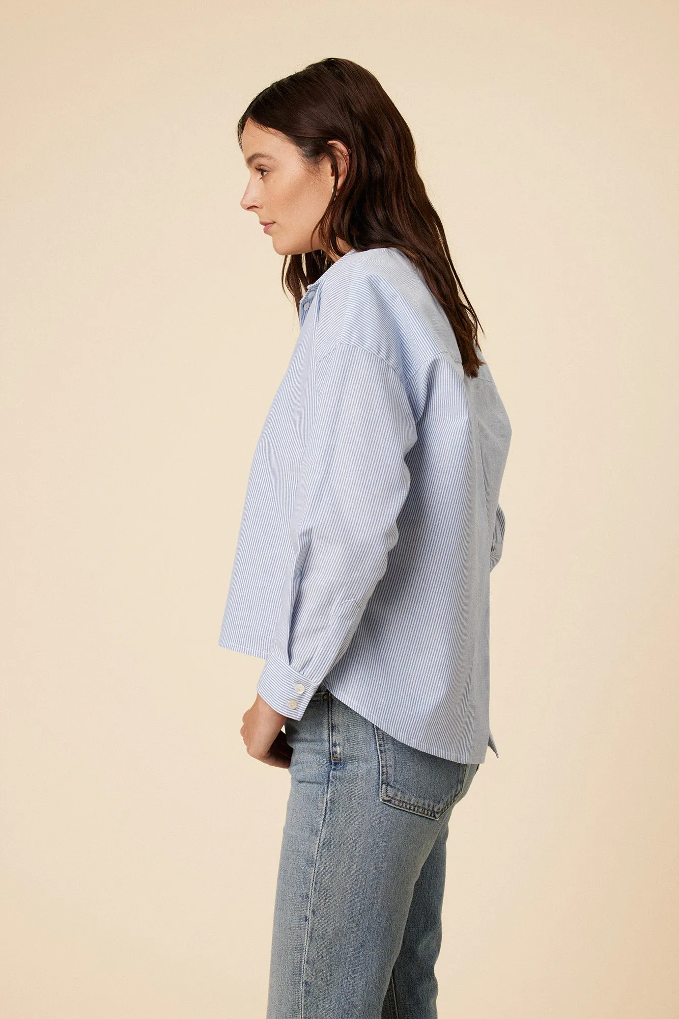 Madison Button Down - Sky White Stripe sold by Amour Vert product image thumbnail 2